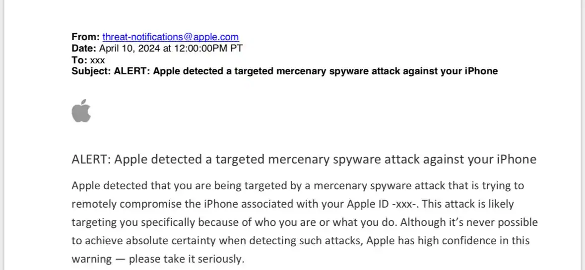 Apple-alerts-iphone-users-against-spyware-attack Apple alerts iPhone Users against mercenary spyware attack.