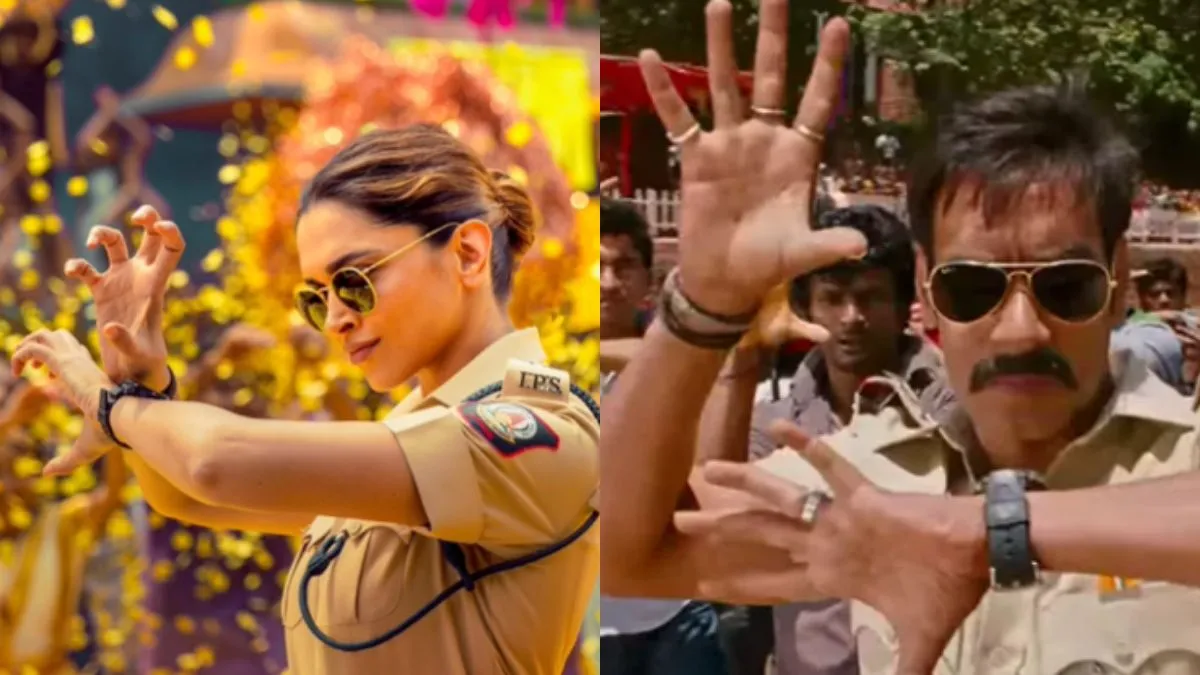 lady singham deepika padukone-recreates-singham-pose Deepikha Padukone Recreates SIngham Pose for Singham Again
