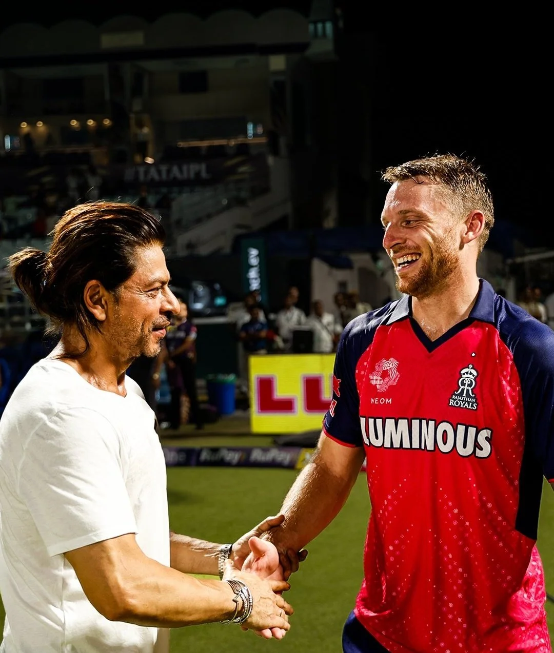 srk-with-buttler-after-kkr-vs-rr-match-in-ipl-2024 SRK with Buttler after KKR vs RR Match in IPL 2024