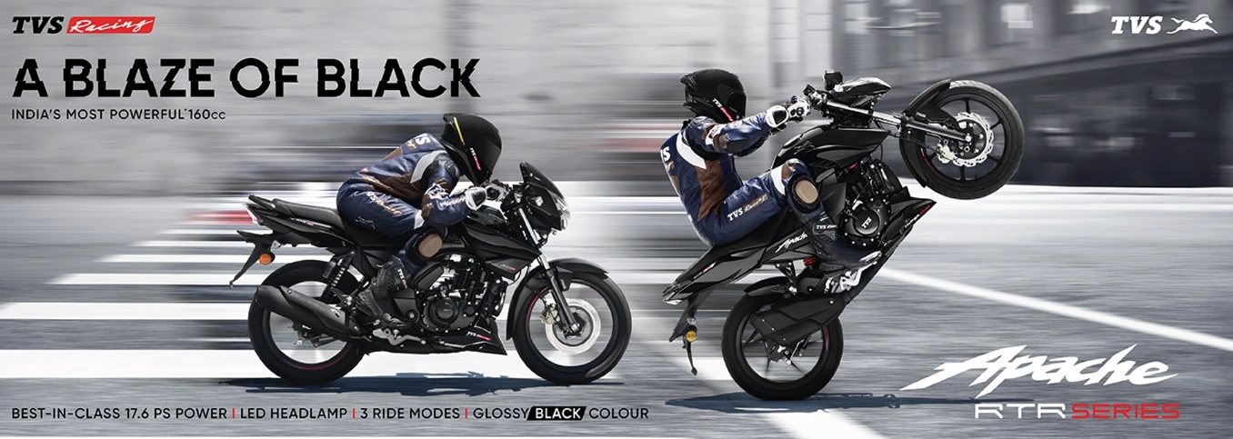 TVS-Apache-RTR-160-all-black-edition TVS Apache RTR 160 and RTR 160 4V All Black Edition