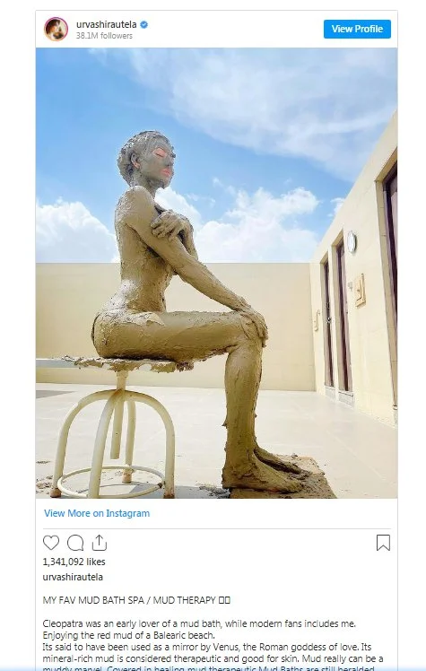 Urvashi-Rautela-mud-bath-viral-photo Mud Bath benefits