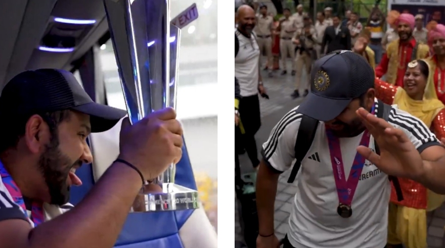 Team India and Rohit Sharma Dances T20 World Cup Celebration